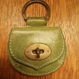 Mulberry moss green vintage turnlock coin bag charm